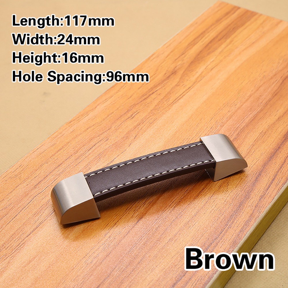 Furniture Hardware In China - 1 Stück brauner weicher Ledergriff für