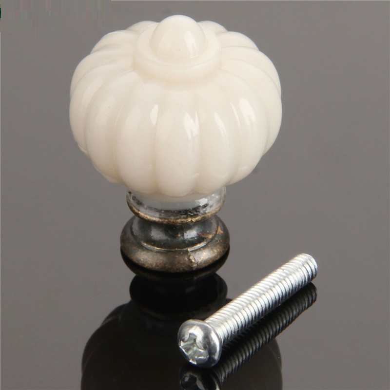 Furniture Hardware Suppliers - 1Pc Acryl Elfenbein Weiß Kürbis Cabinet