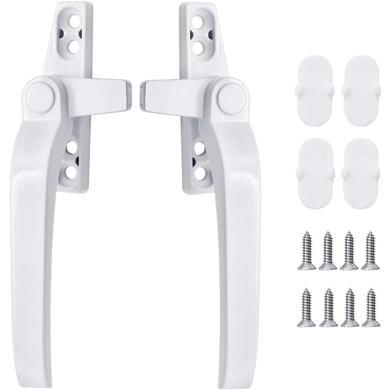 Furniture Hardware Fitting - Glasfenster-Verriegelungsgriff, 2 Stück, Zinklegierung, Push-Open-Tür- und