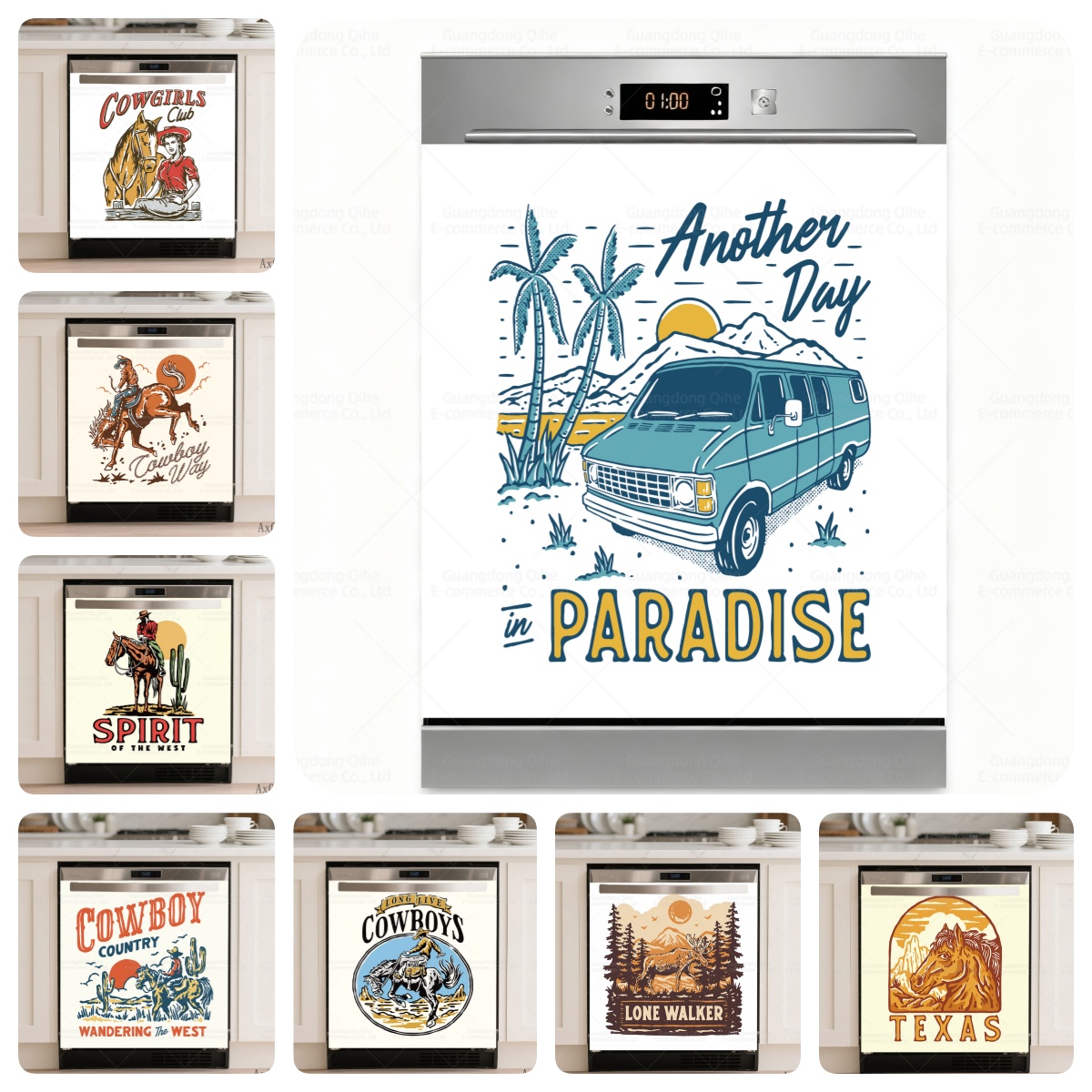 Furniture Paradise & Hardware Ghaziabad - Western Cowboy & Paradise Van Spülmaschinenaufkleber,