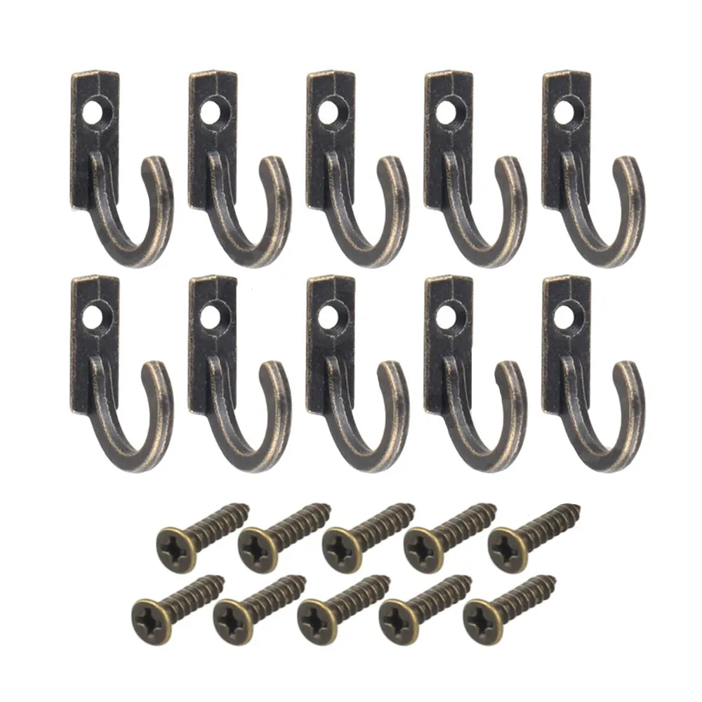 Furniture Hardware Suppliers - 10 Stück/Set Vintage-Haken Wandhaken Gebogene Schnalle