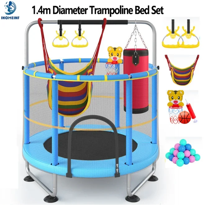 Furniture Leg Set - 55-Zoll-Trampolin-Bett-Set für 1–2 Kinder, Kinder-Trampolin-Begrenzungstisch mit