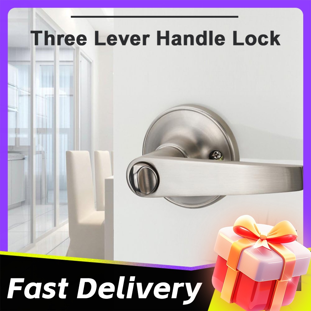 Door Handle Bar - Türhebel-Schloss mit 3 Schlüsseln, Eingangstürgriffe aus